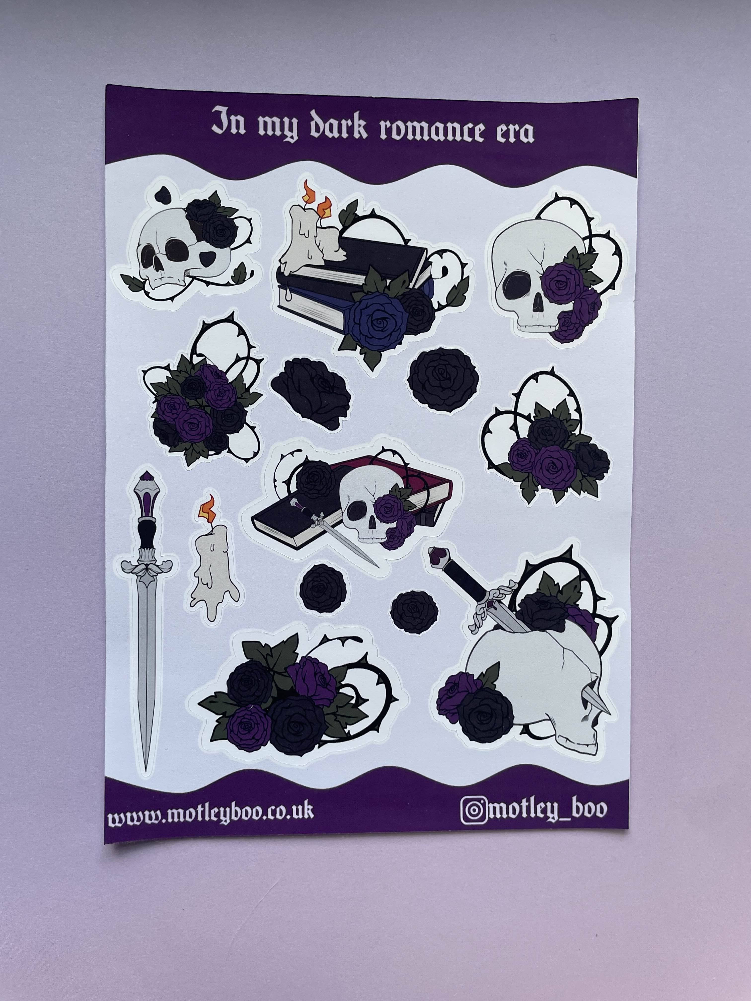 Motleyboo - Wholesale Sticker - In my dark romance era sticker sheet, bookish stickers7