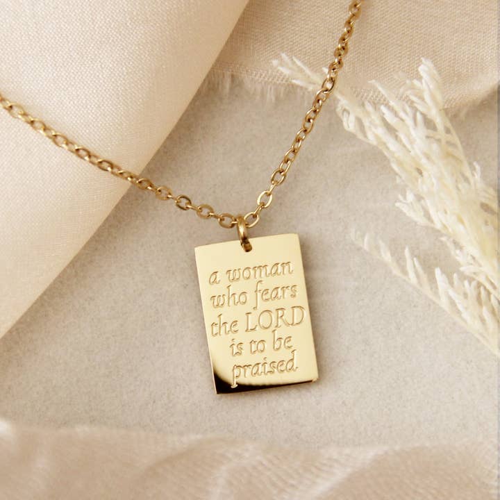 A Woman Who Fears the Lord Proverbs 31 Necklace for wholesale by LoveStory Collection