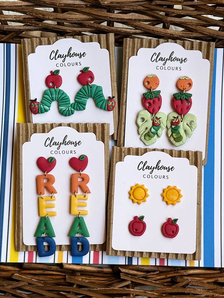 Teacher Earrings | School Earrings for wholesale by Clayhouse Colours