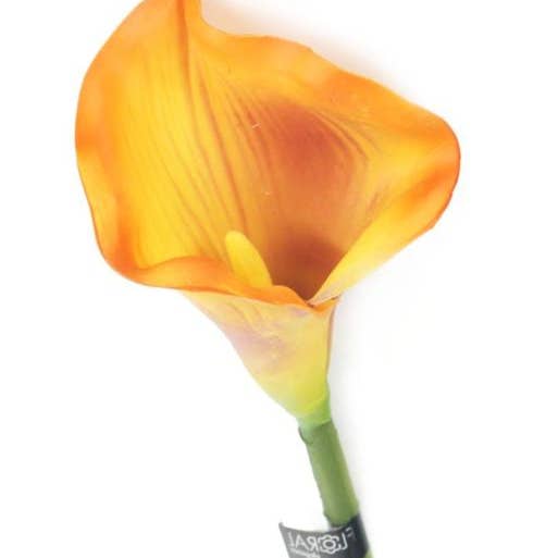 Closer2Nature – wholesale Artificial flowers – Artificial 94cm Single Stem Orange Calla Lily1