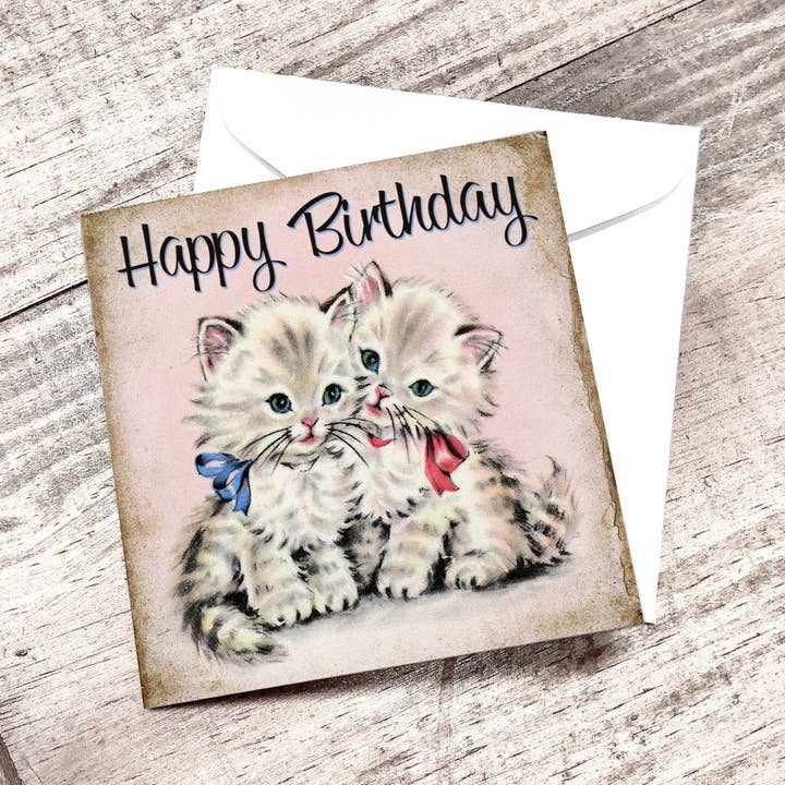 Yesterday's Best – wholesale Birthday card – Happy Birthday Cat Mini Card0