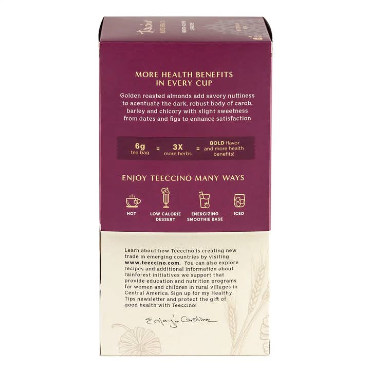 Teeccino - Wholesale Health/Detox Tea - Java Roasted Herbal Tea-75% Organic