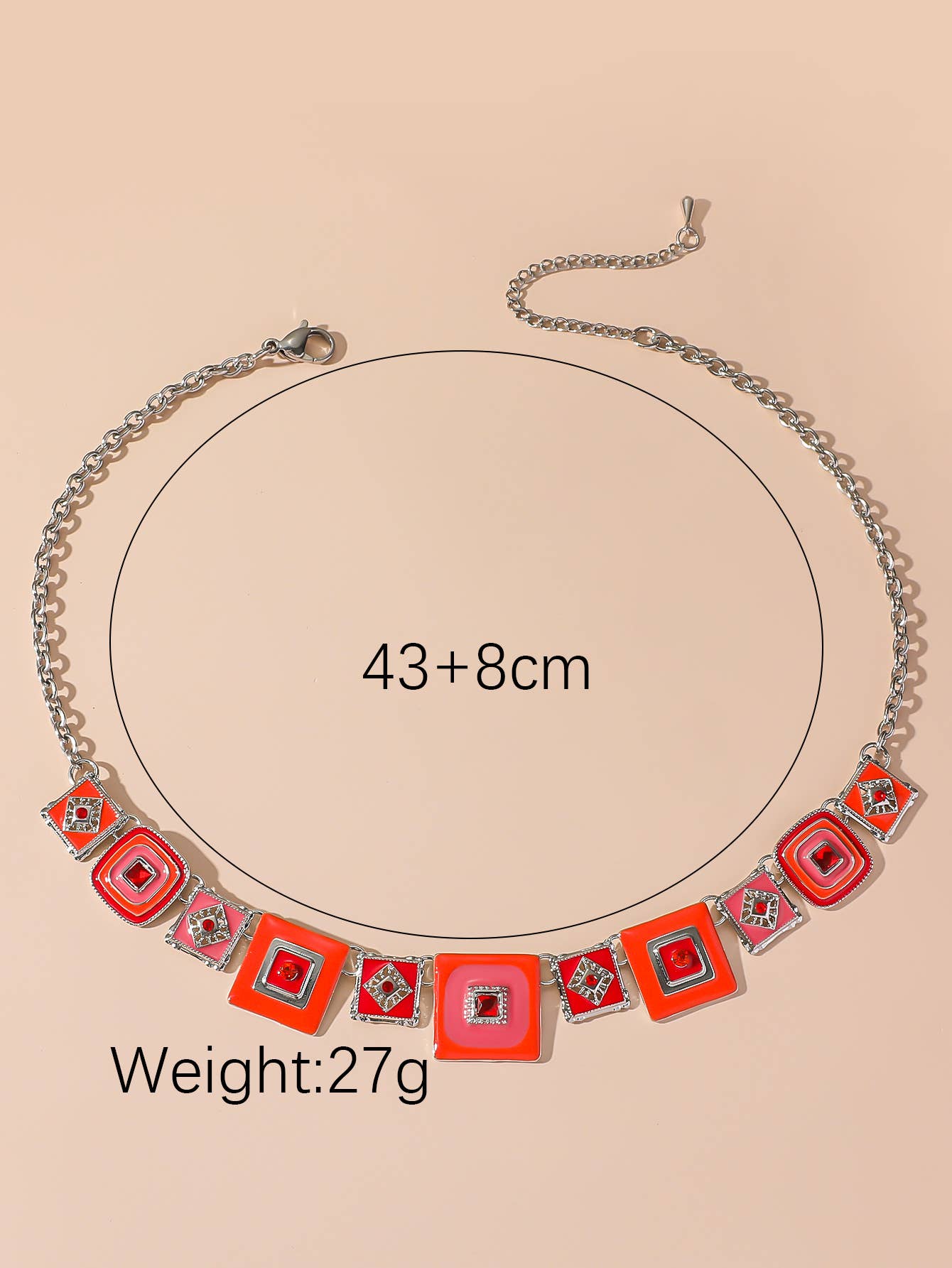 Blossom bijoux – Großhandel Gliederhalskette – 24PECC002 Halskette aus Edelstahl1