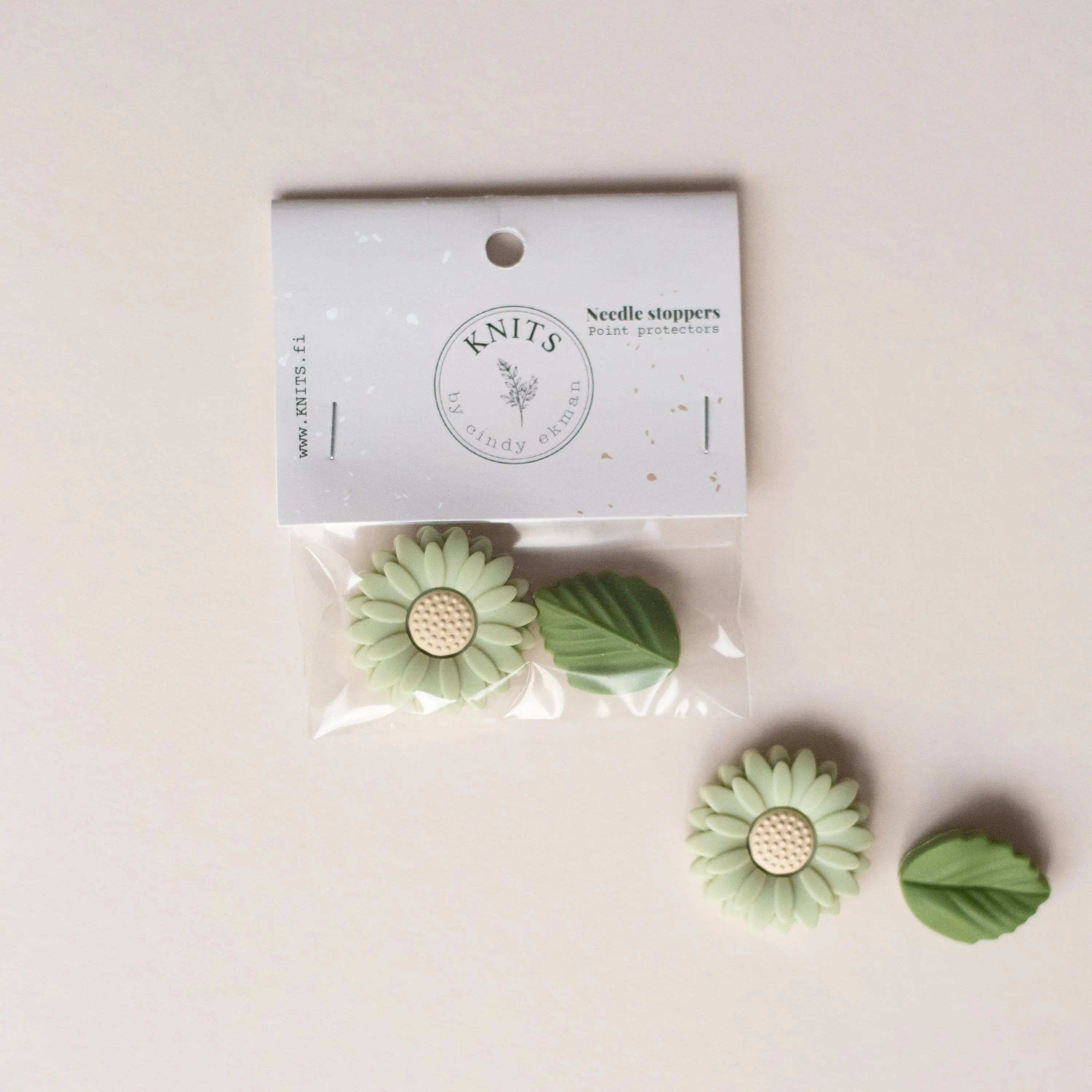 KNITS by ce AB – Artigos de tricô/crochê por atacado – Protetores de Pontas para Agulha - Conjunto Girassol2