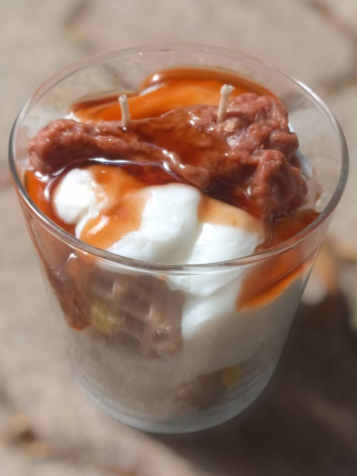 Chicken & Waffle Candle for wholesale by Melting Confections