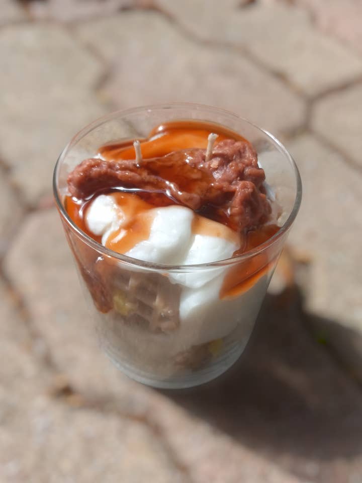 Chicken & Waffle Candle for wholesale by Melting Confections