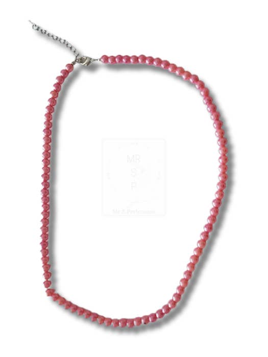 Collana elegante rosa con taglio sfaccettato – fatta a mano per la vendita all'ingrosso da parte di Mr.S.Perlenoase