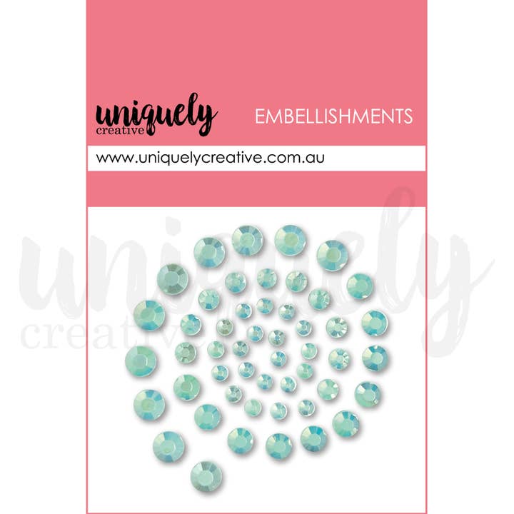 Wholesale Mint Rhinestones 10 pc for wholesale by Uniquely Creative