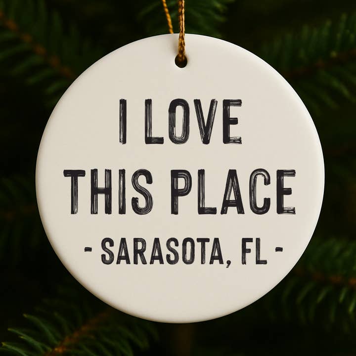 I Love This Place Custom City Ornament for wholesale by 521handmade