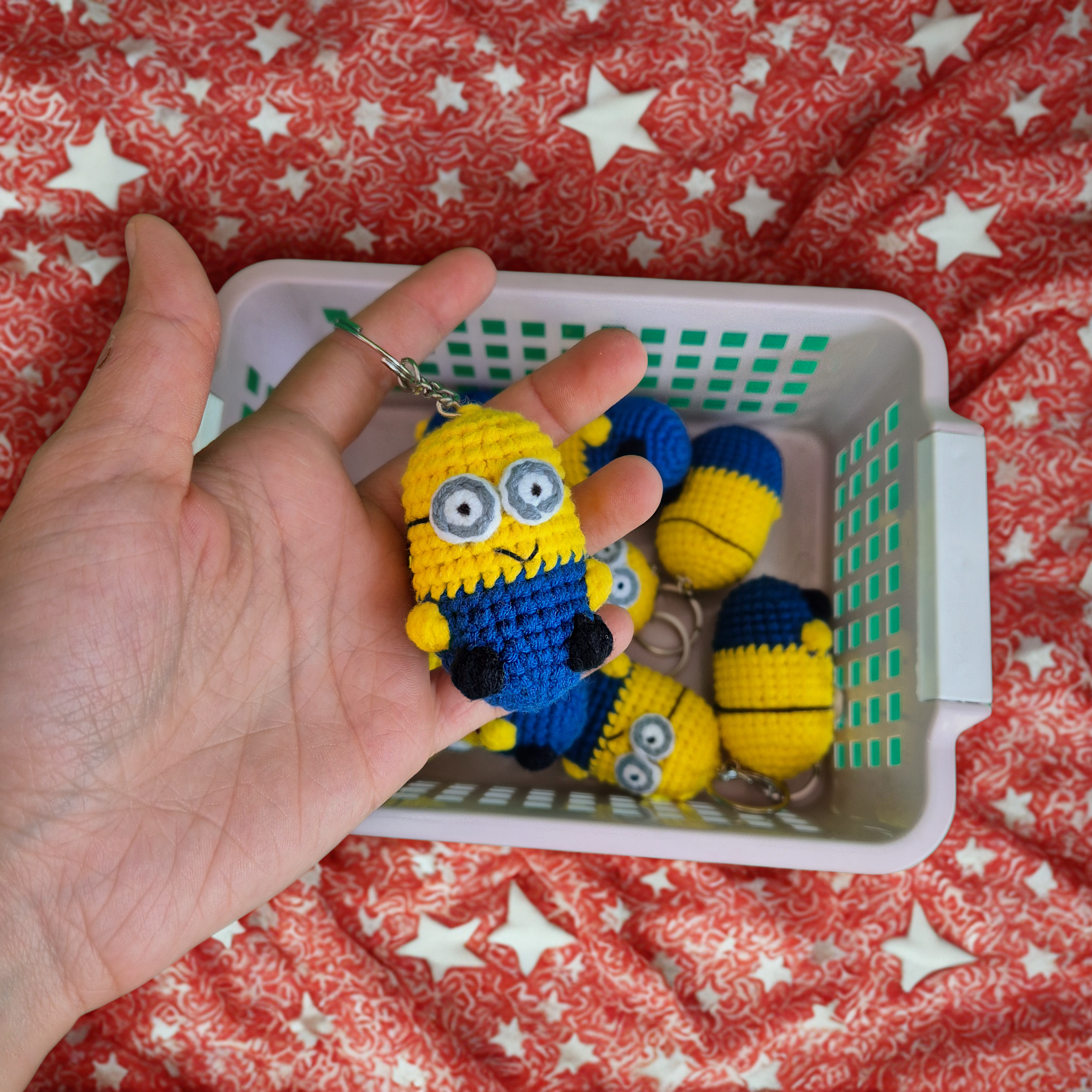 despinacrafting - Vente Porte-clés – unisexe - Porte-clés Minion au crochet, jouet amigurumi en peluche2