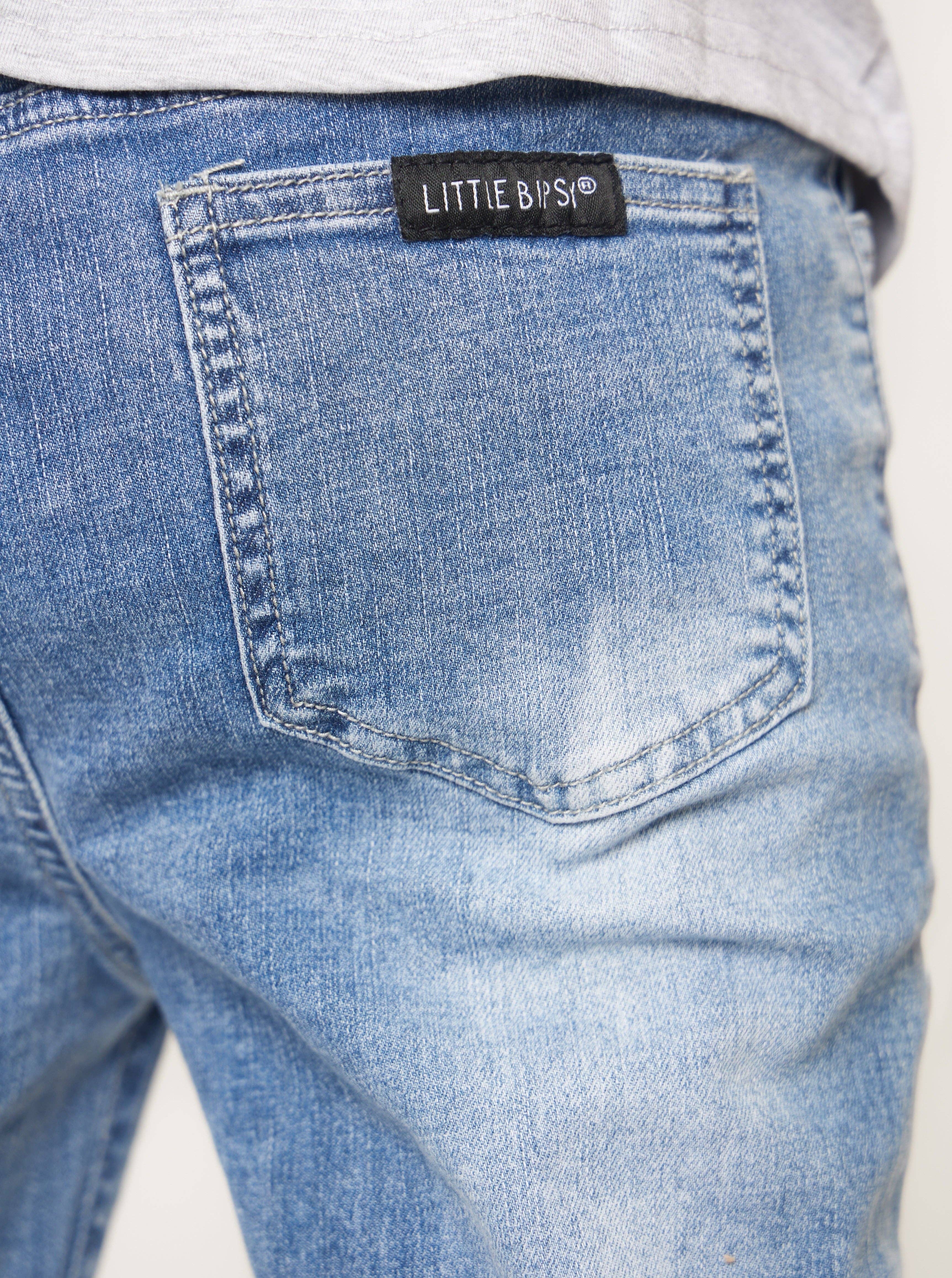 Little Bipsy - Vente Jean – enfant - Denim vieilli à coupe décontractée4