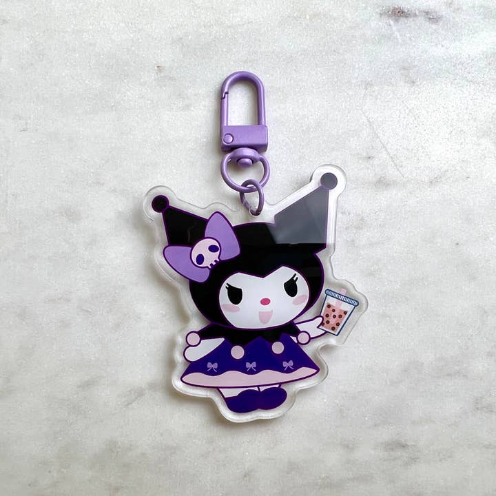Choodaloo - Wholesale Keychain - Women's - Kuromi Boba Keychain - Kuromi Keychain