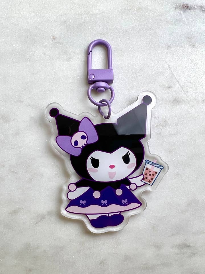 Kuromi Boba Keychain - Kuromi Keychain for wholesale by Choodaloo