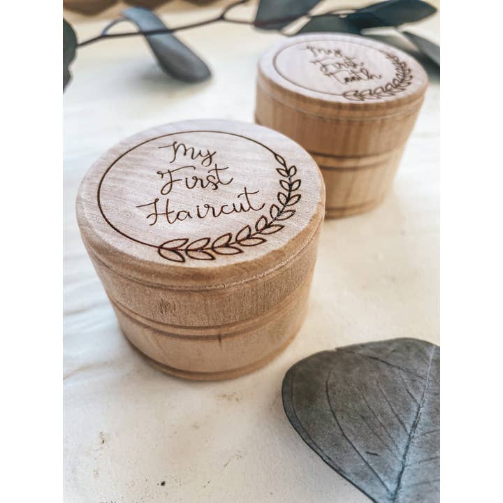 The Redhead Design Shop - Wholesale Keepsake Box - Kids & Baby - My First Haircut & First Tooth Keepsake Box - Set of Two
