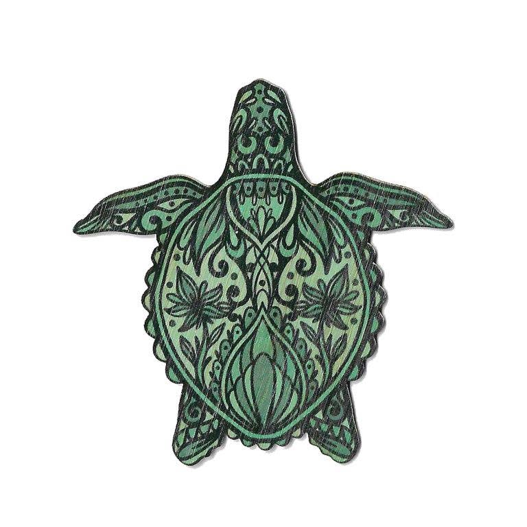 Bamboo Wood Stickers - Wholesale Sticker - Honu Mandala1