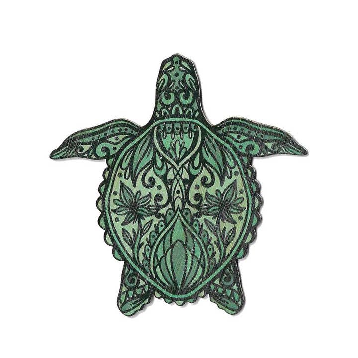 Bamboo Wood Stickers - Wholesale Sticker - Honu Mandala1