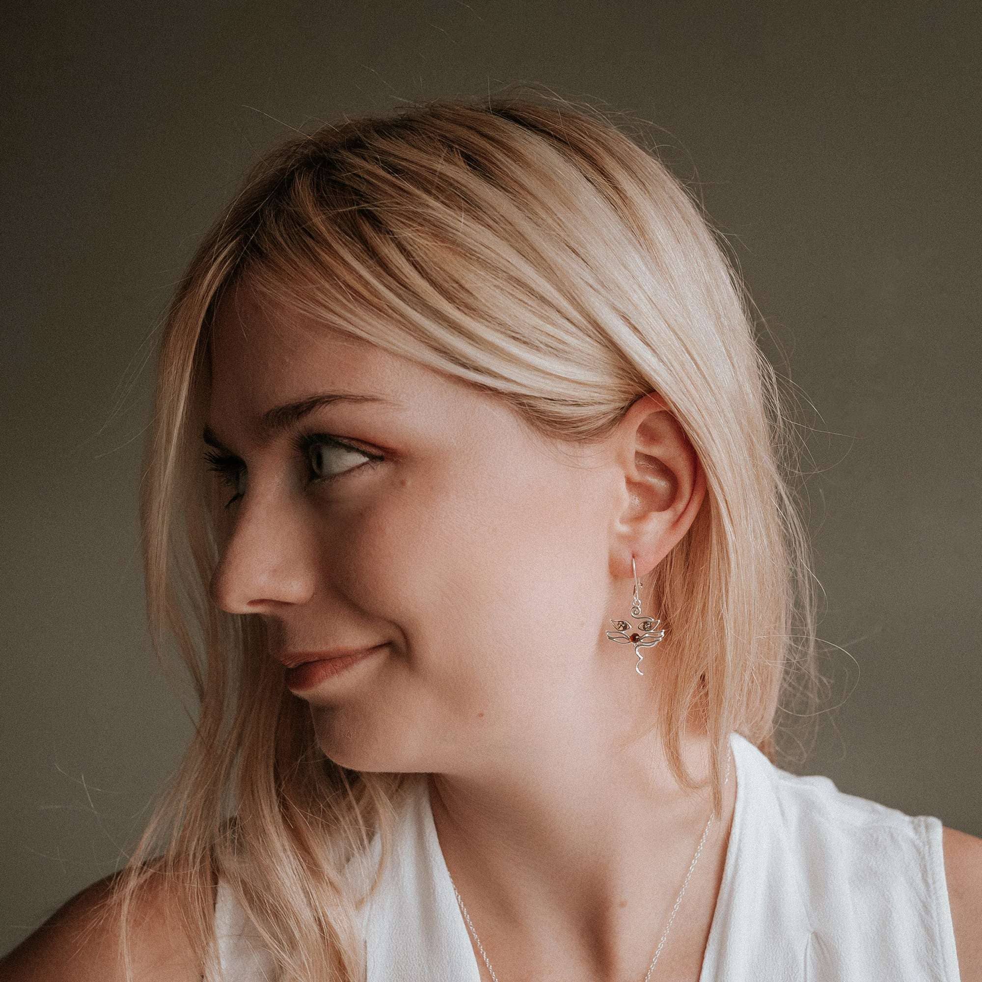 Marcin Waryszak – wholesale Dangle earrings – Baltic Amber Cat Earrings Silver Cat Earrings Amber Kittens14