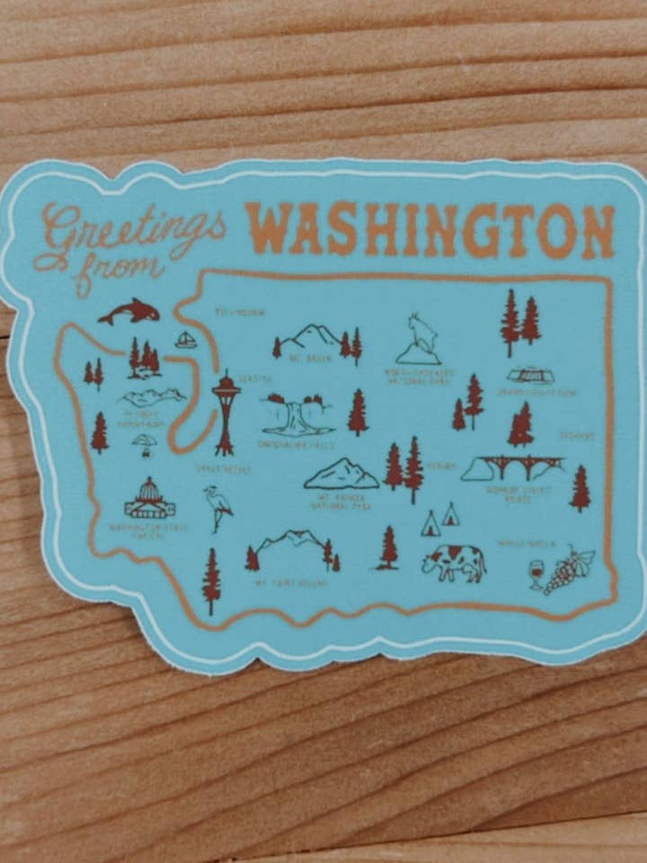 VISIT WA STICKER for wholesale by Emerald and Evergreen