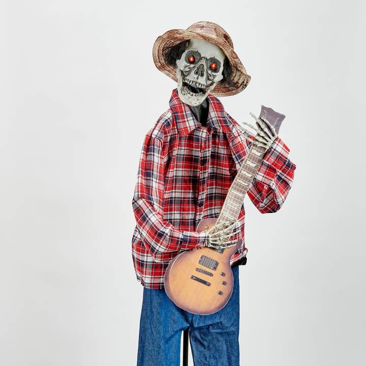 WORTH IMPORTS - Wholesale Decorative Figurine - 60" Animated Standing Skeleton With Guitar0