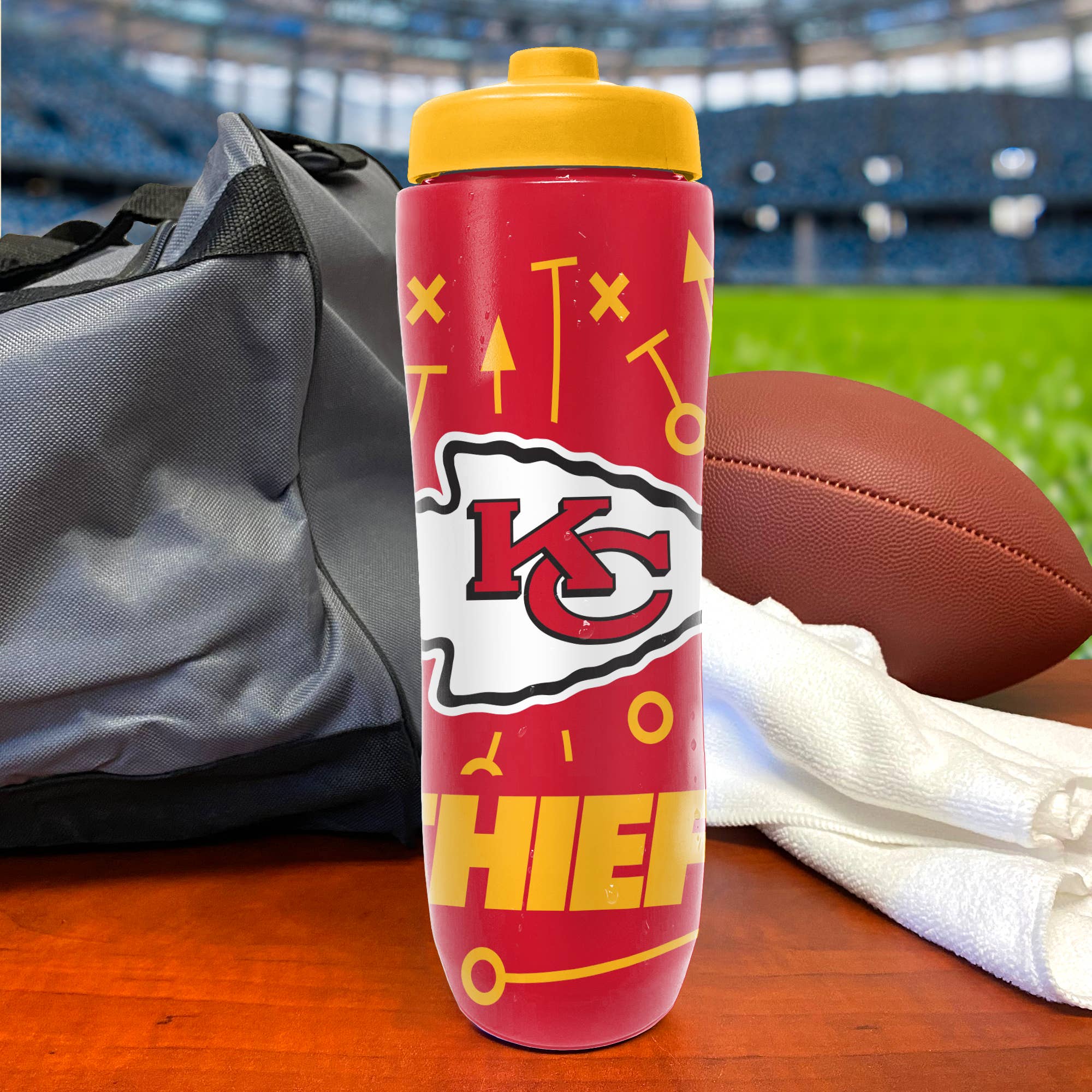 Party Animal, Inc. - Wholesale Water Bottle - Kansas City Chiefs Squeezy Water Bottle1