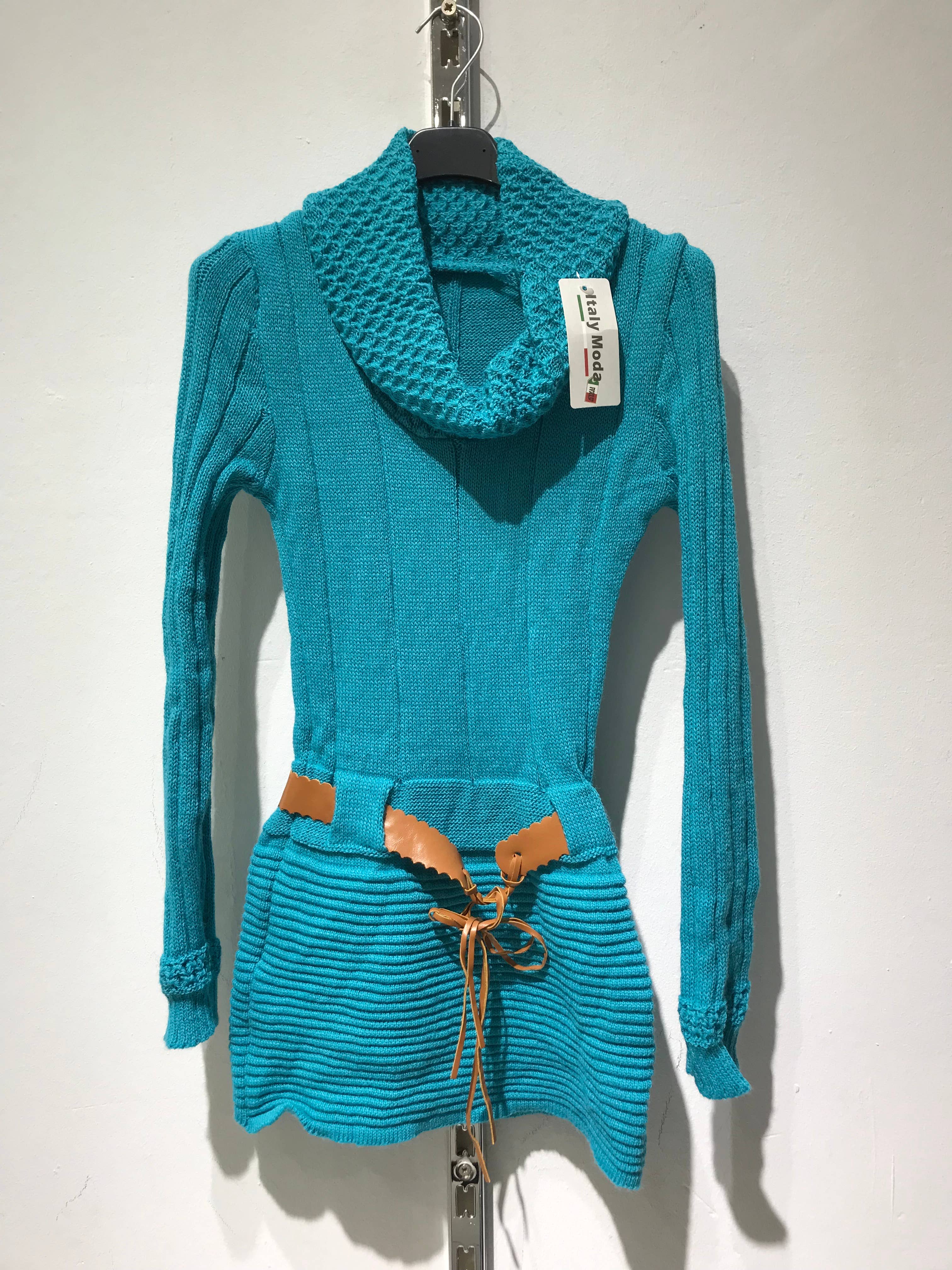 Only Yuan - Wholesale Knit Top - Women's - ref 2225 long sweater with belt3