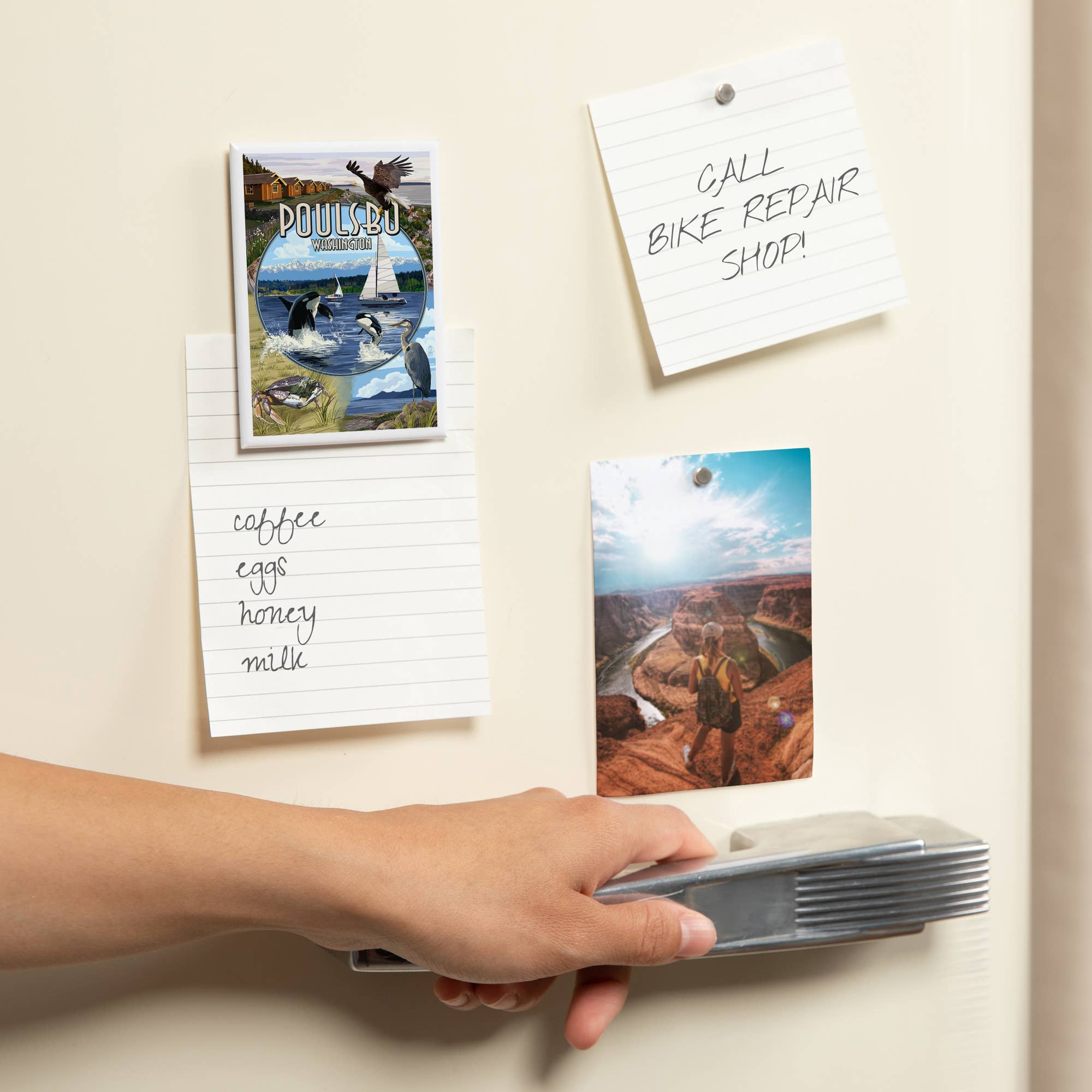 Lantern Press - Wholesale Magnet - MAGNET Poulsbo, Washington, Montage Scenes1