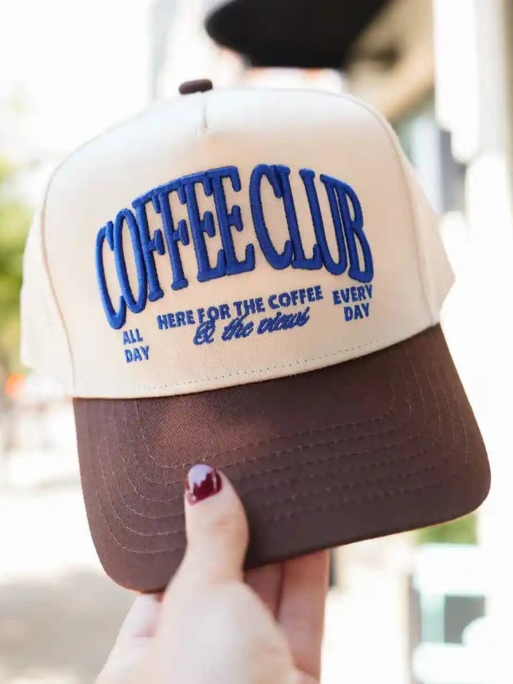 Coffee Club - Brown Vintage Trucker Hat for wholesale by KENZKUSTOMZ