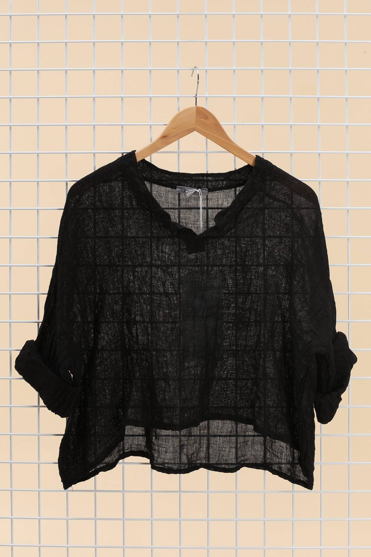 la maison des fibres naturelles - Wholesale Blouse - Dames - Linnen top met v-hals 23100, 100% linnen38