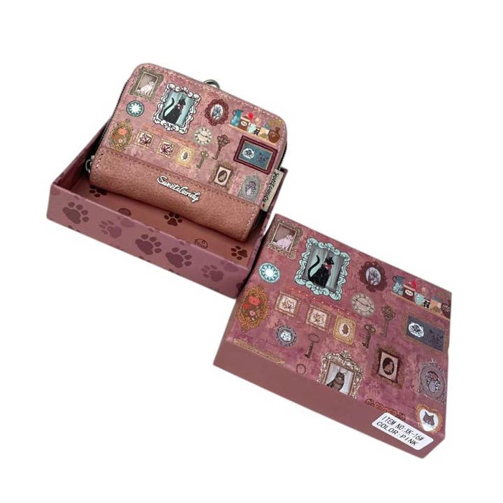 Chenson & Gorett - Wholesale Coin Purse - Women's - Sweet Candy Wallet with Cat Design and Long Handle B2B Sale4