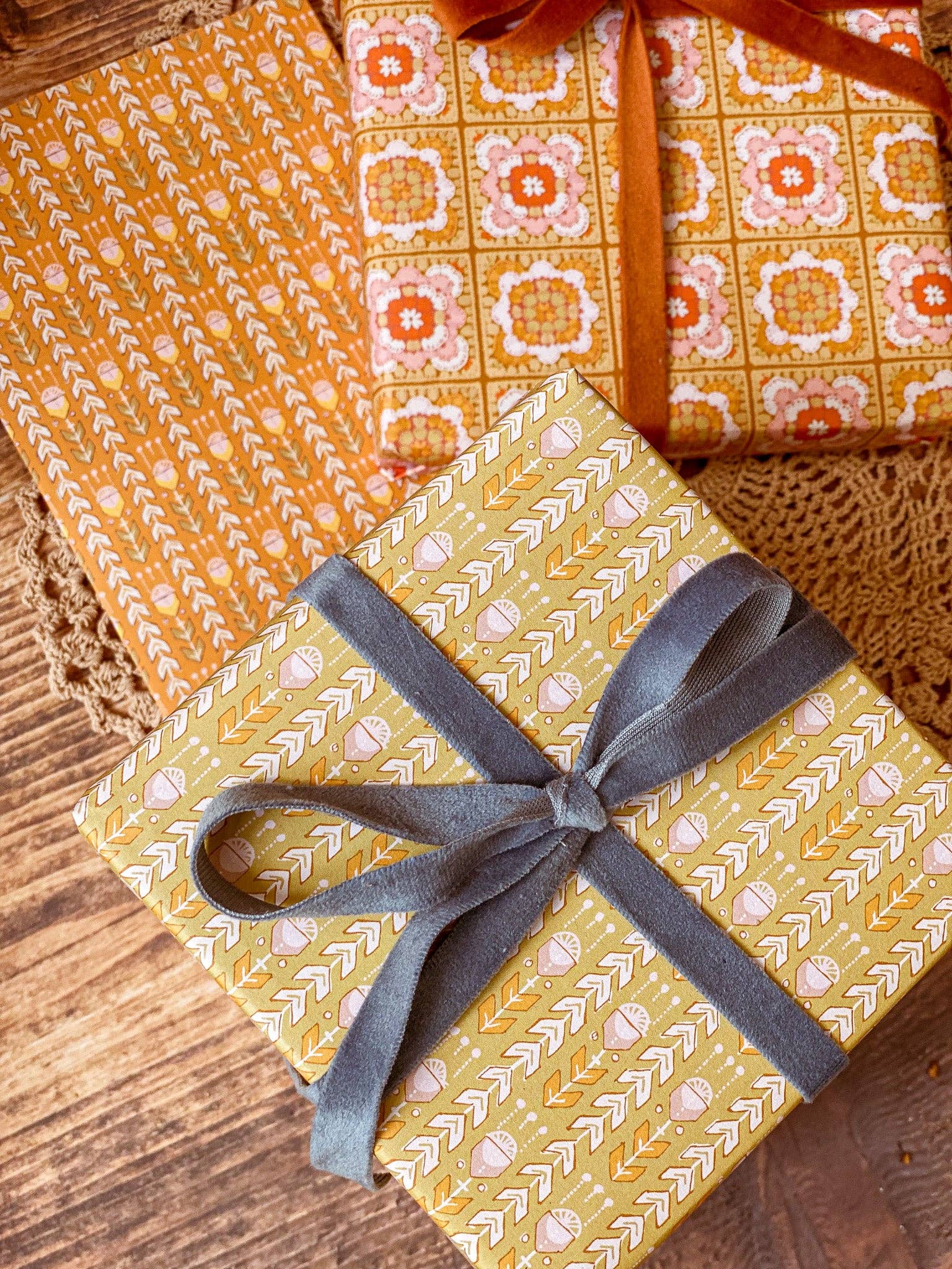 re:mused studio - Wholesale Flat Wrap - Petalcraft Gift Wrap Sheet-Double Sided3