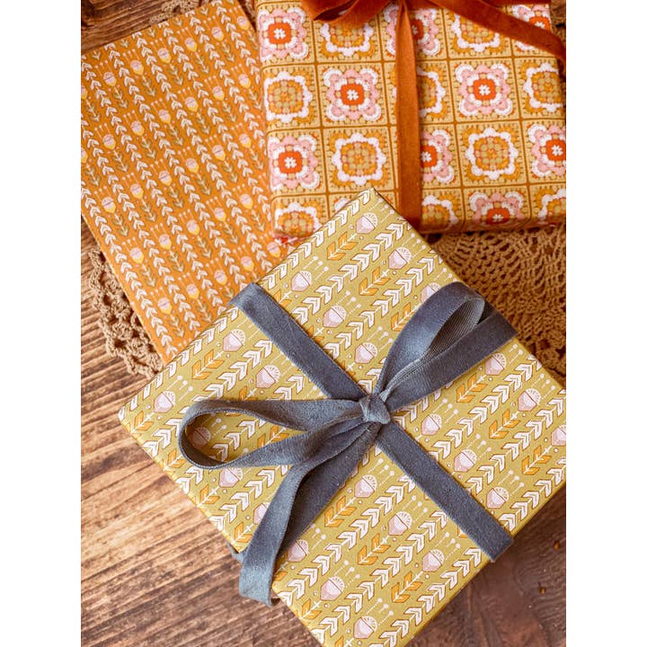 re:mused studio - Wholesale Flat Wrap - Petalcraft Gift Wrap Sheet-Double Sided3