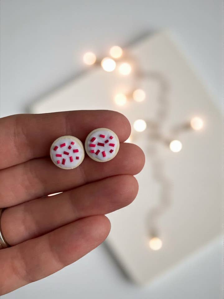 Sprinkled Sugar Cookie Studs for wholesale by Clay Dazing