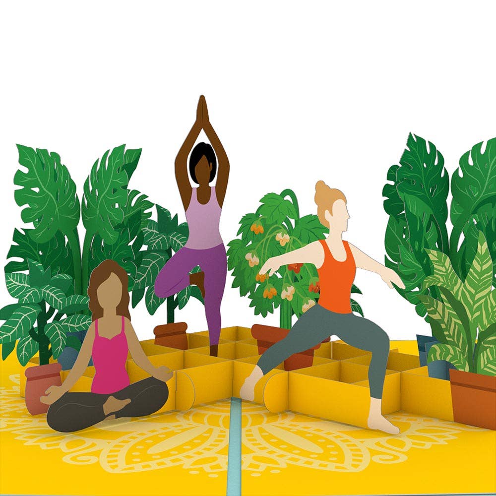 Lovepop Cards - Wholesale Everyday Greeting Card - Yoga Poses Pop-Up Card 5x7" (-62%)0