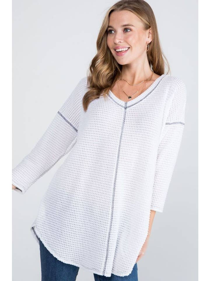 Bloomero - Vente Tunique – femme - TUNIQUE DE STYLE DÉCONTRACTÉ PIED DE POULE5