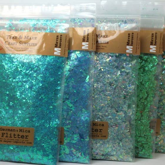 Meyer Imports - Wholesale Craft supplies - Blue Flitter - Iridescent Glass Glitter Ice Flakes7