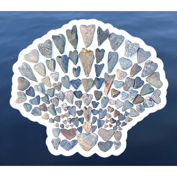 Vinyl Stickers | Coastal Stickers | Scallop Shell Stickers for wholesale by Love Rocks MeĀ®