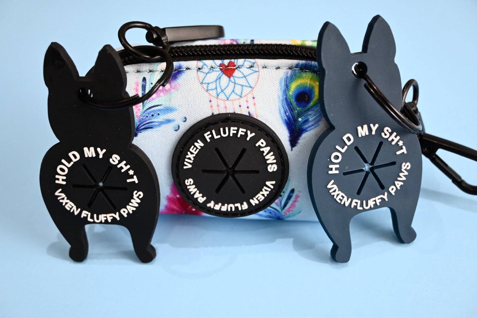 Vixen Fluffy Paws - Wholesale Pet Poop Bag Dispenser - New Model Hold My Sh!t Clip - Poop Bag Holder1