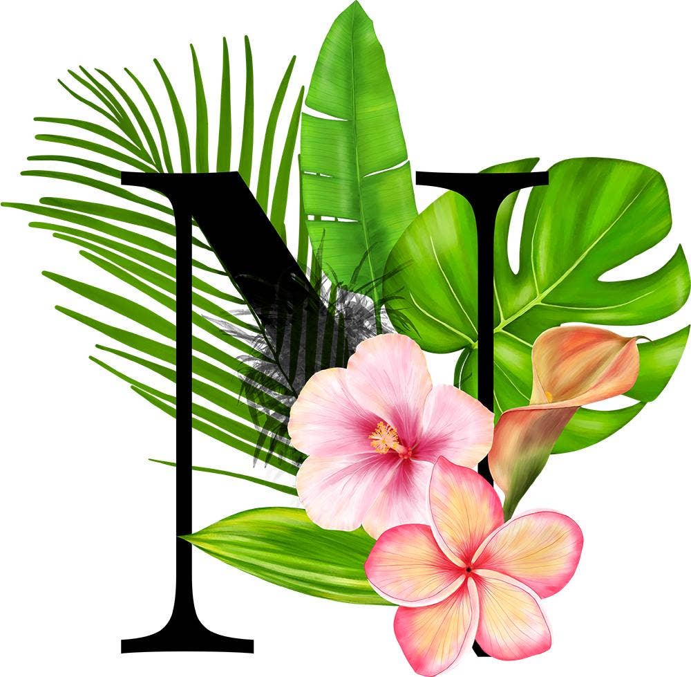 Mason Jar Merchant – Großhandel Trinkglas/Tasse – Einmachglas-Tumbler mit tropischem Monogramm13