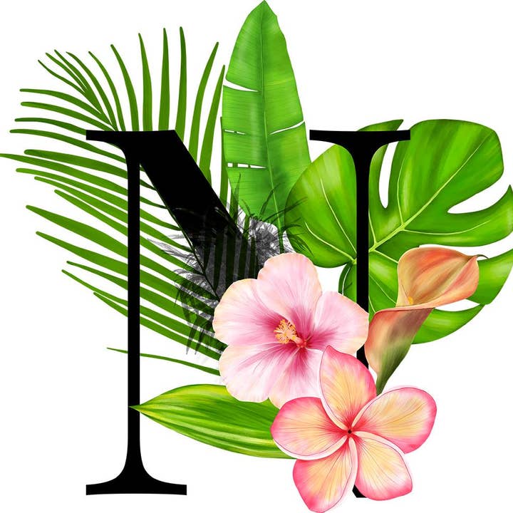 Mason Jar Merchant – Großhandel Trinkglas/Tasse – Einmachglas-Tumbler mit tropischem Monogramm13