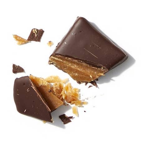 Pretzel Sea Salt Toffee w/ Dark Chocolate for wholesale by Terry's Toffee