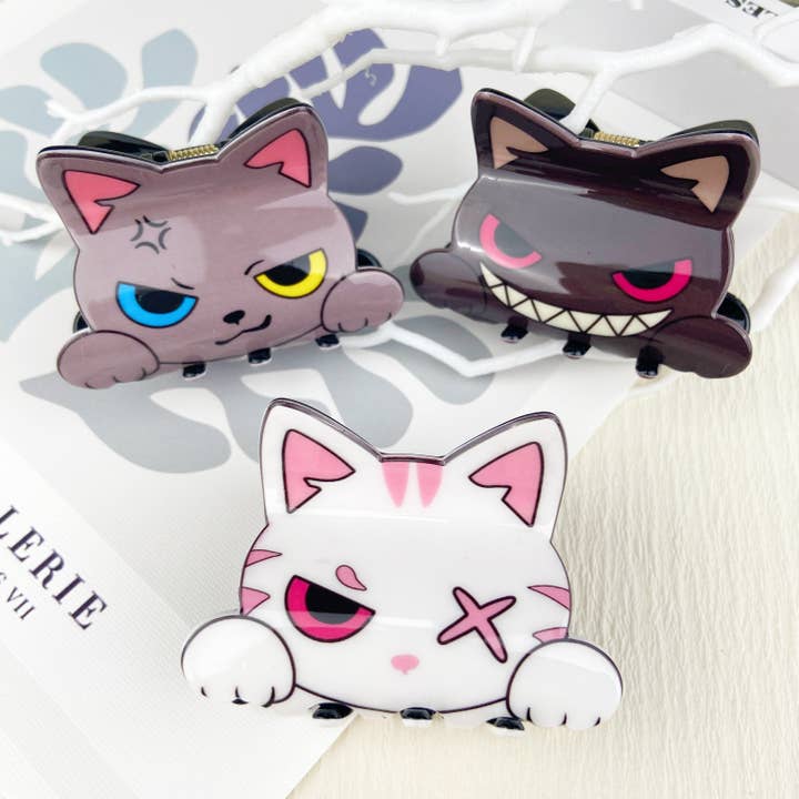 mildstyles - Wholesale Hair Clip - Women's - Cute carton cat hair claw clip