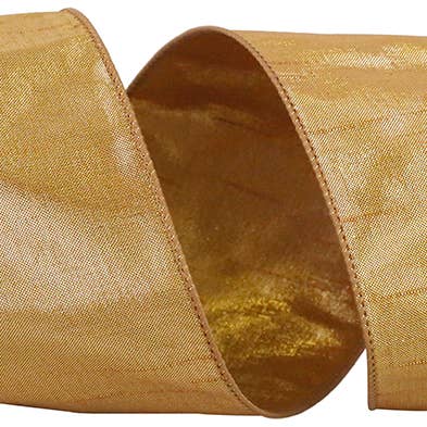 Bord filaire Dupioni Metallic Shine, vieil or, 4 pouces, 10 mètres pour la vente par RELIANT RIBBON