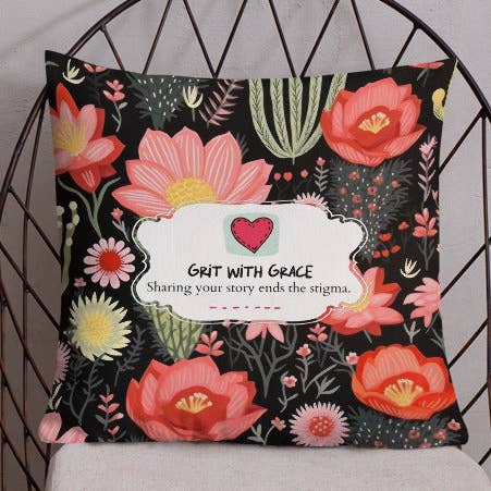 Coussin Botanique pour Amoureux des Fleurs pour la vente par Grit with Grace, LLC