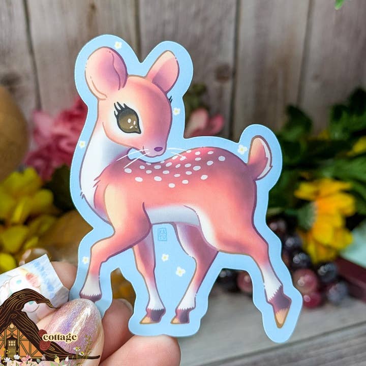 Vintage Deer Mouse Sticker for Laptop/Water Bottle for wholesale by Witchbriar Cottage