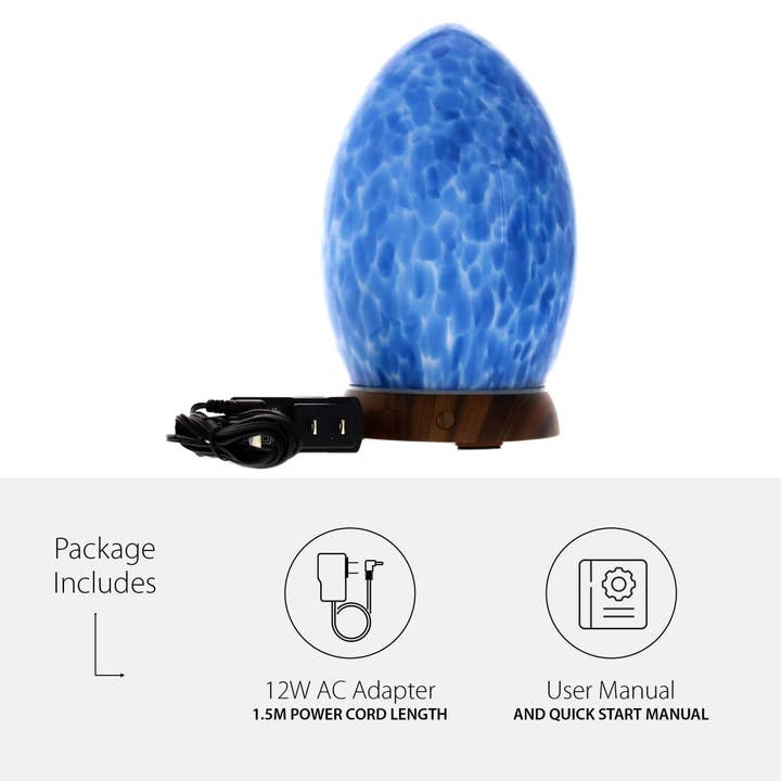 Greenair Inc. - Wholesale Electronic Diffuser - Lux Blue Marble hand-blown glass aroma diffuser holiday gift