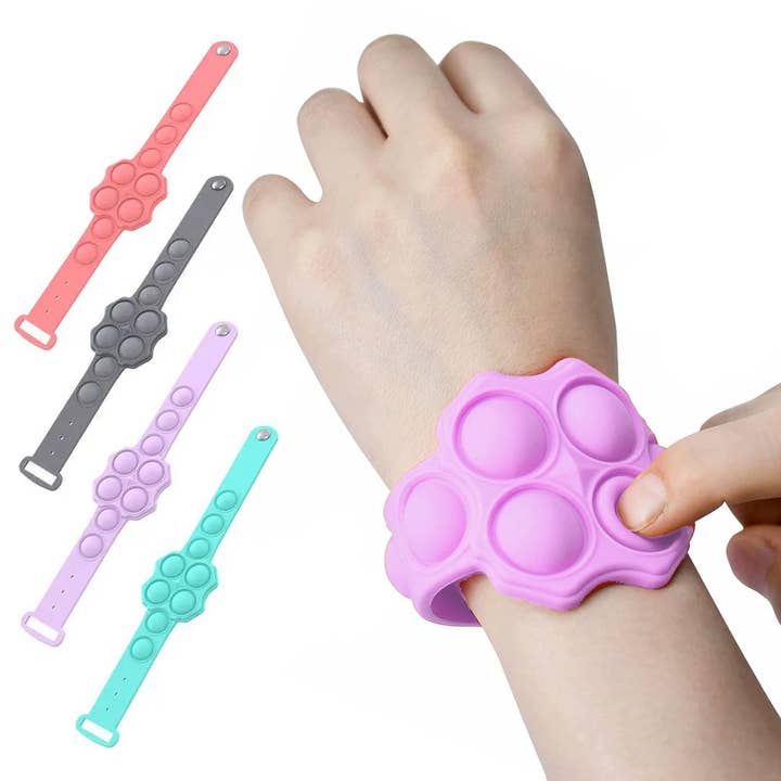 Toyventures - Wholesale Fidget Toy - Kids - Pop It Bracelet Watch Wrist band Silicone Toy Sensory Bubble9