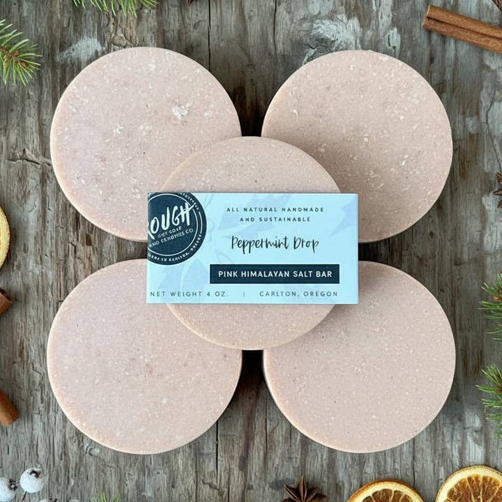 Rough Cut Soap and Sundries - Wholesale Bar Soap - Peppermint Drop Pink Himalayan Salt Bar0