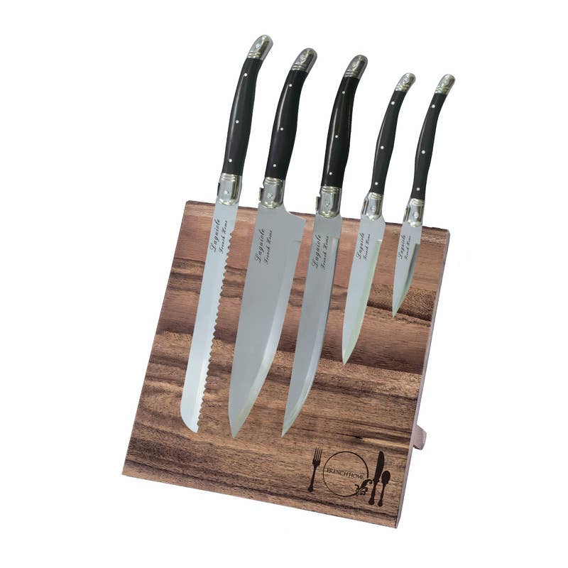 French Home - Wholesale Knife Set - Laguiole 5-Piece Knife Set with Magnetic Display2