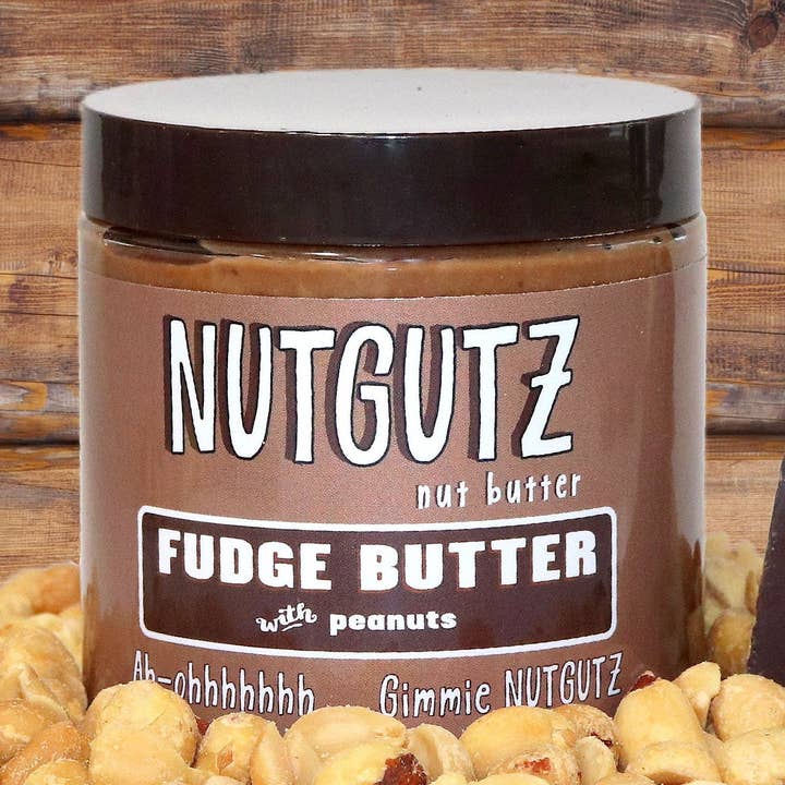 NUTGUTZ Nut Smör | FUDGE BUTTER för wholesale av The Nut Garden, Sweetables, Utah Truffles