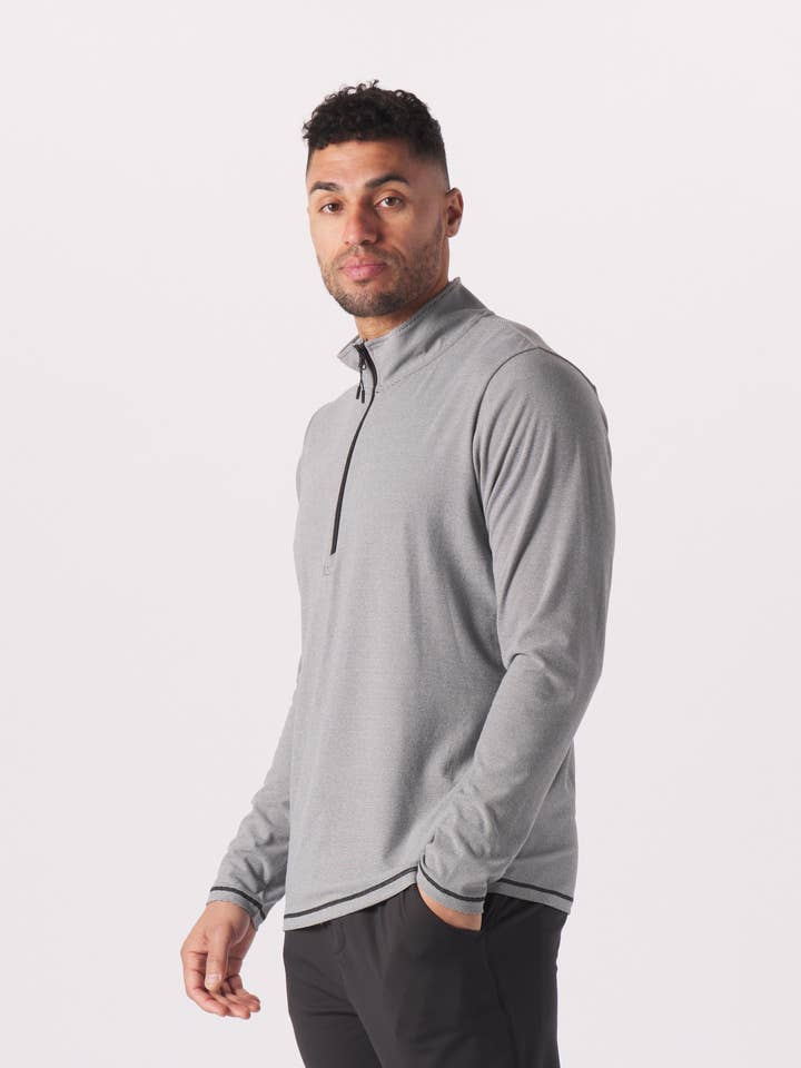 Tahoe 1/4 dragkedja: svart/vit rand för wholesale av Glyder